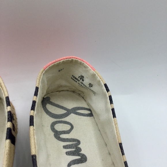 Sam Edelman Verona Striped Espadrille Slip On Canvas Shoes - Picture 6 of 9